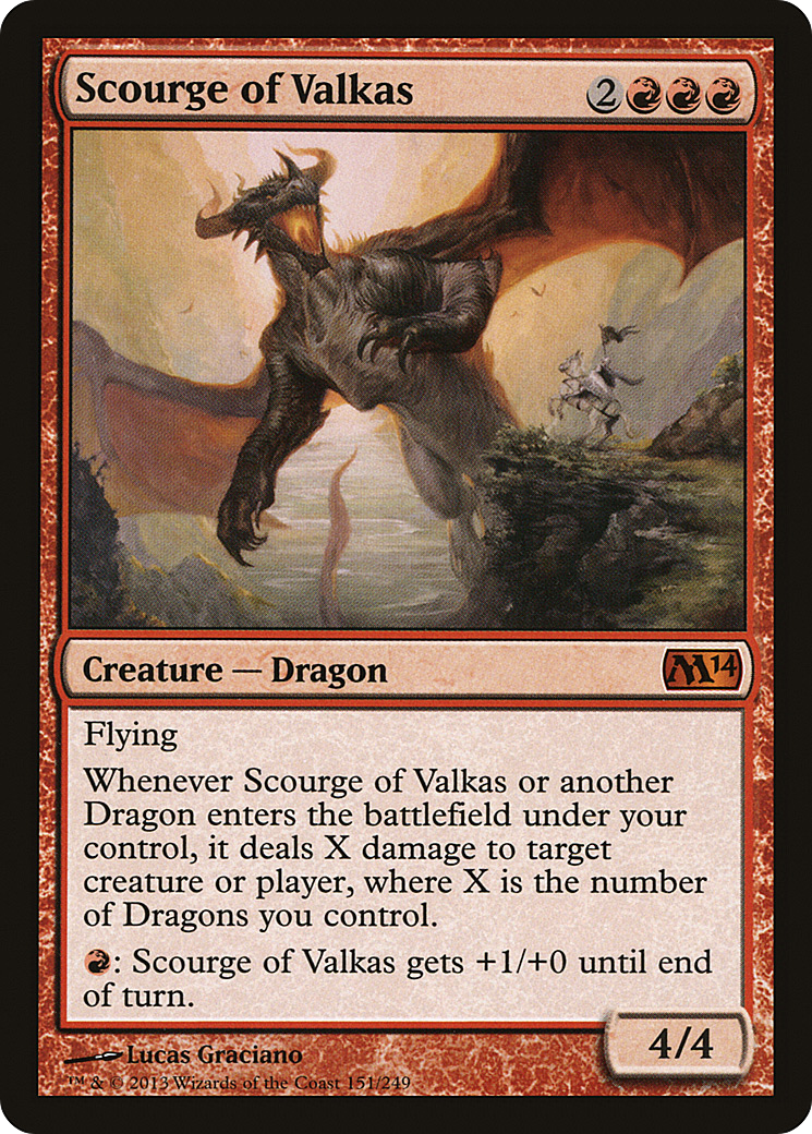 Scourge of Valkas [Magic 2014] MTG Single Magic: The Gathering
