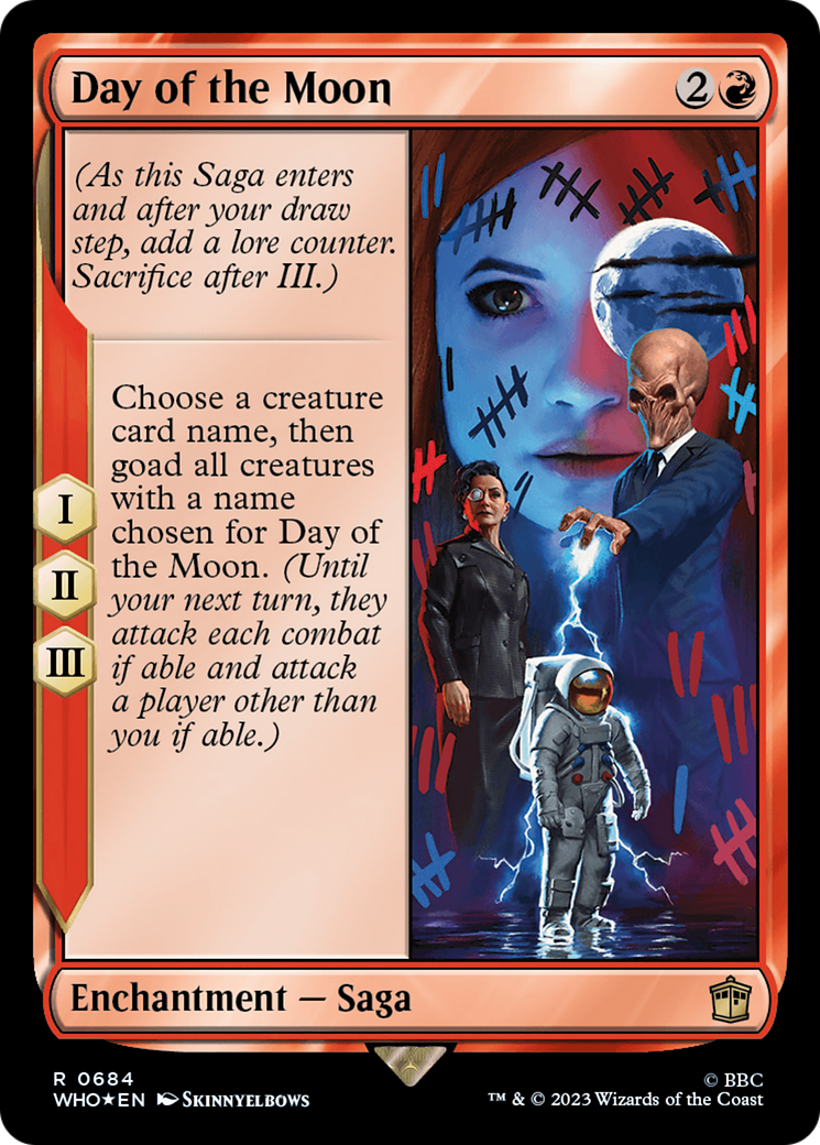 Day of the Moon (Surge Foil) (WHO-684) [Doctor Who] Foil MTG Single Wizards of the Coast
