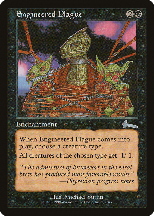 Engineered Plague (ULG-051) [Urza's Legacy] MTG Single Wizards of the Coast