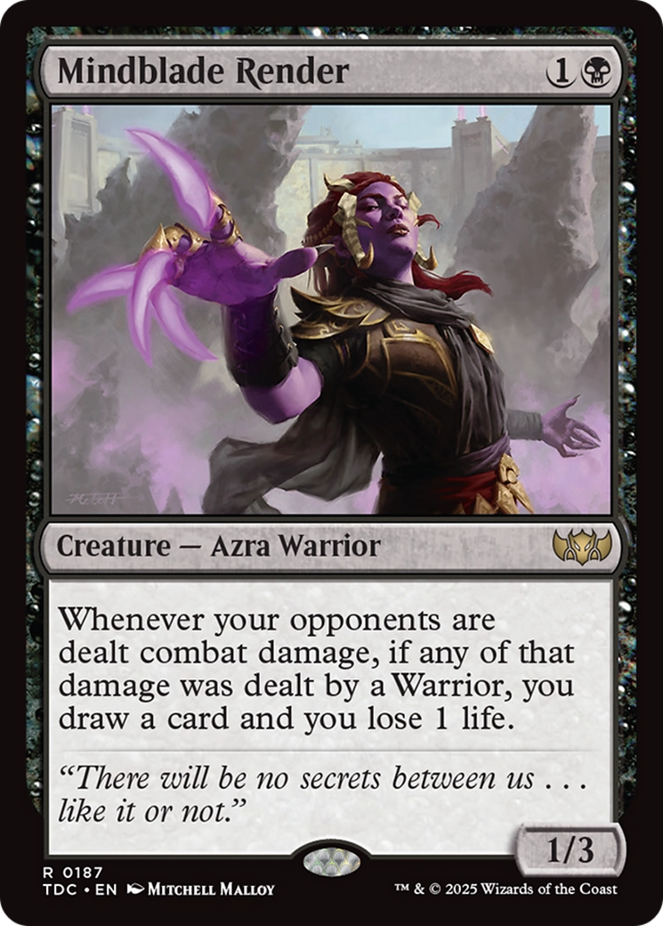 Mindblade Render (TDC-187) [Commander: Tarkir: Dragonstorm] MTG Single Wizards of the Coast