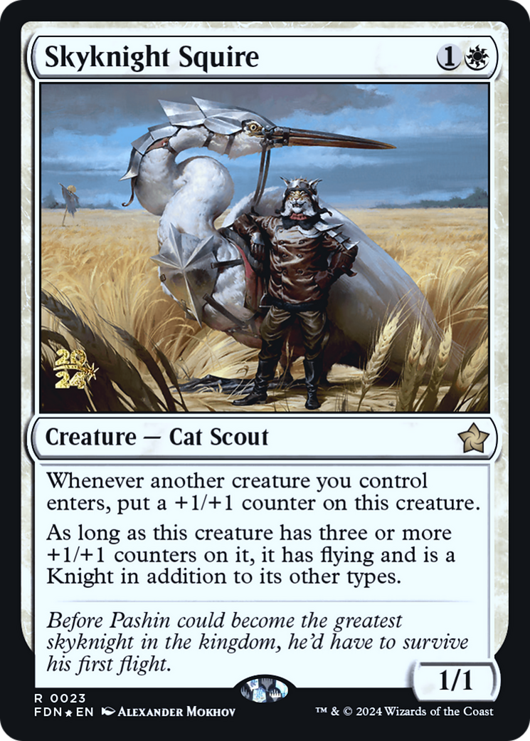 Skyknight Squire (PRE-023) [Foundations Promos] Foil MTG Single Wizards of the Coast