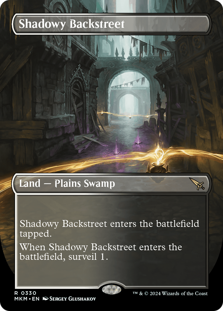 Shadowy Backstreet (MKM-330) [Murders at Karlov Manor] (Borderless) MTG Single Murders at Karlov Manor