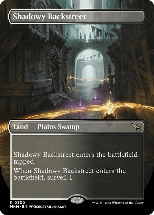 Shadowy Backstreet (MKM-330) [Murders at Karlov Manor] (Borderless) MTG Single Murders at Karlov Manor