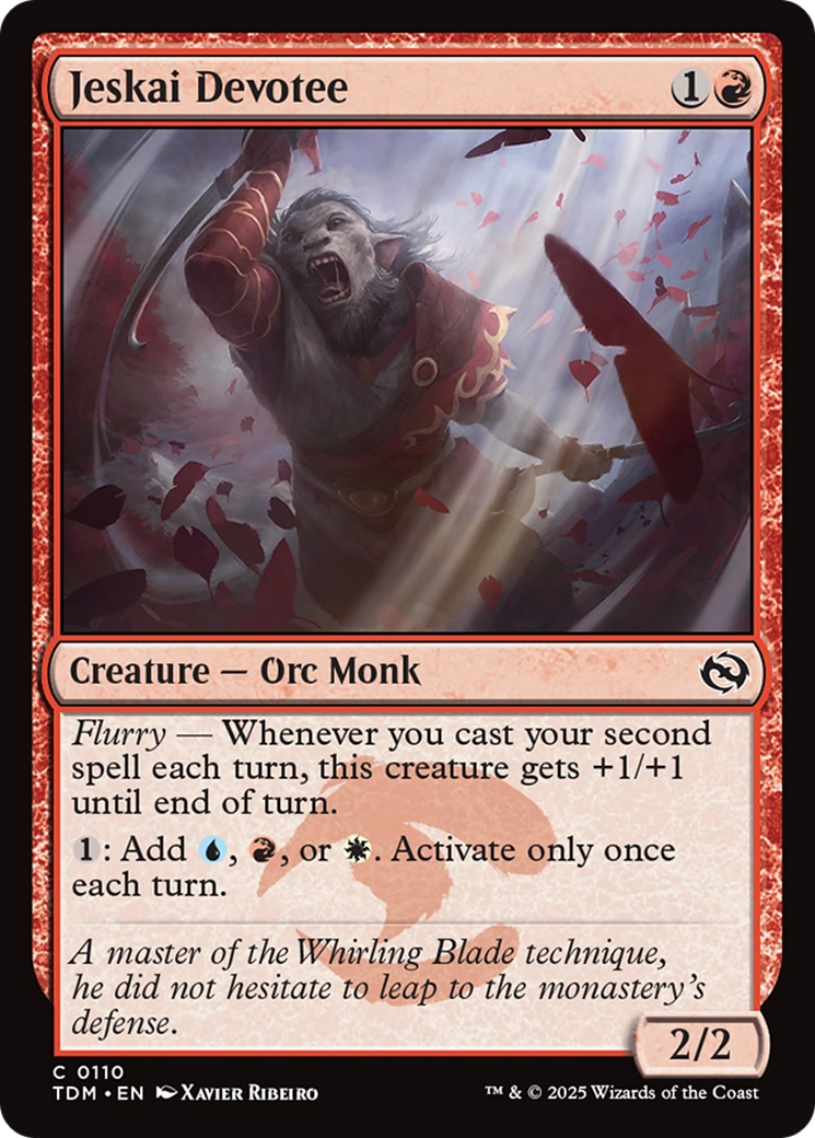 Jeskai Devotee (TDM-110) [Tarkir: Dragonstorm] Foil MTG Single Wizards of the Coast