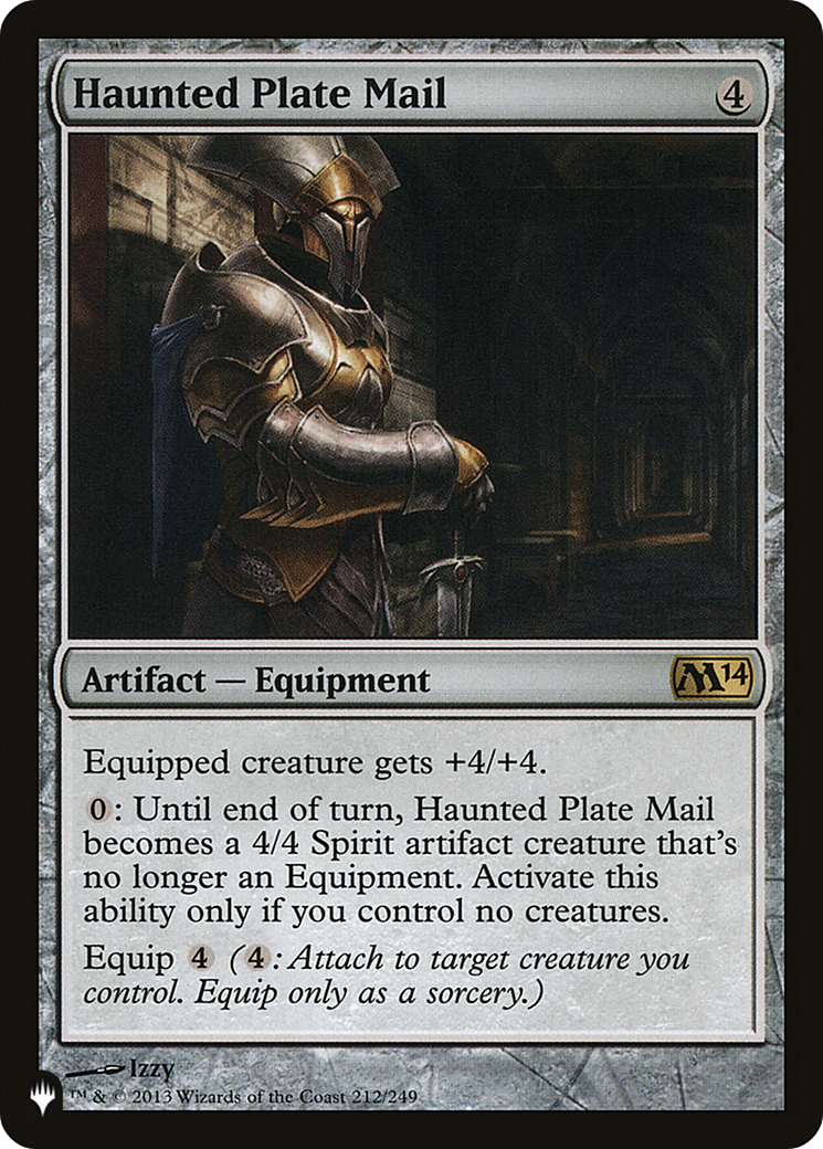 Haunted Plate Mail (LIST-212/249) [Mystery Booster] The List MTG Single Wizards of the Coast