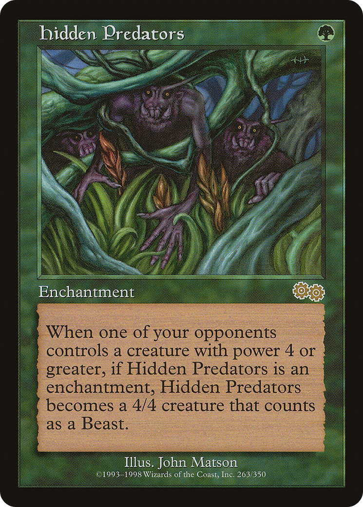 Hidden Predators (USG-263) [Urza's Saga] MTG Single Wizards of the Coast
