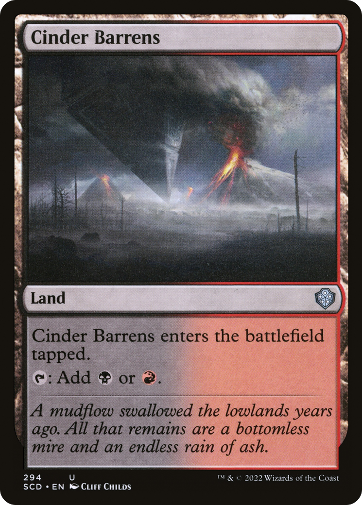 Cinder Barrens (SCD-294) [Starter Commander Decks] MTG Single Wizards of the Coast