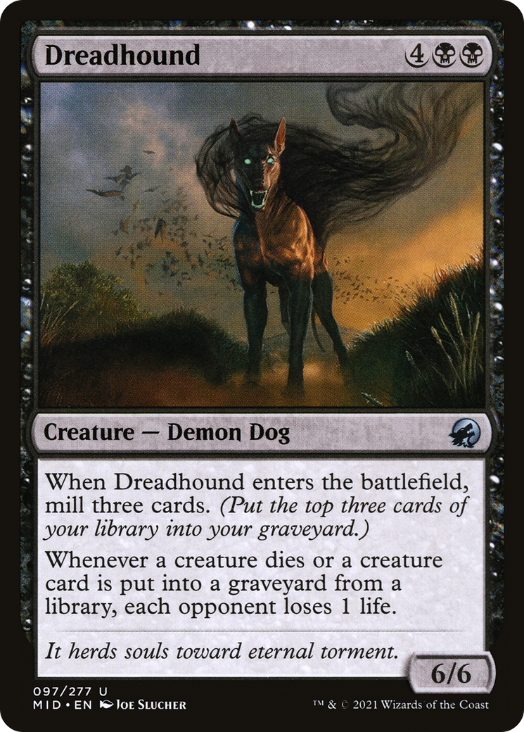 Dreadhound (MID-097) [Innistrad: Midnight Hunt] Foil MTG Single Wizards of the Coast