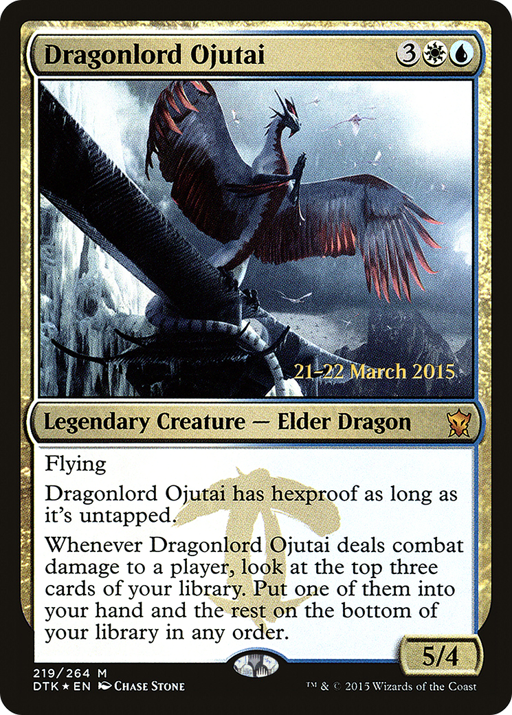 Dragonlord Ojutai (PRE-219) [Dragons of Tarkir Promos] Foil MTG Single Wizards of the Coast