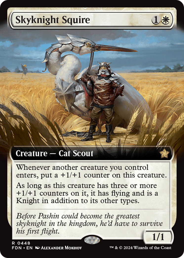Skyknight Squire (FDN-448) [Foundations] (Extended Art) MTG Single Wizards of the Coast