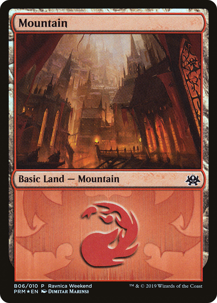 Mountain - Rakdos (B06) (LARP-006) [Misc] RNA Ravnica Weekend Foil MTG Single Wizards of the Coast