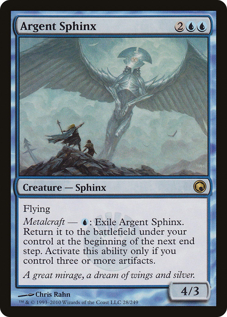 Argent Sphinx (SOM-028) [Scars of Mirrodin] Foil MTG Single Wizards of the Coast