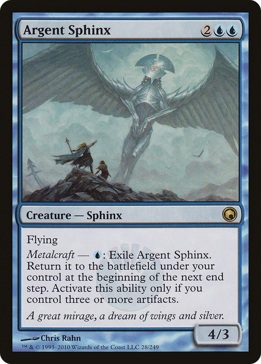 Argent Sphinx (SOM-028) [Scars of Mirrodin] Foil MTG Single Wizards of the Coast