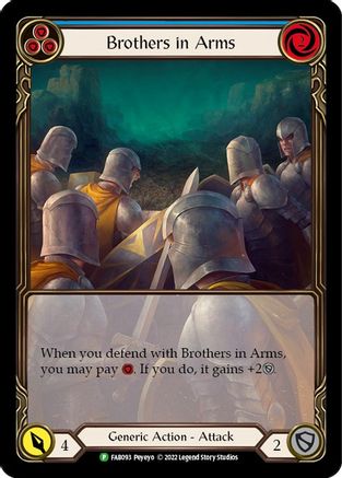 Brothers in Arms (Blue) [FAB093] (Promo)  Rainbow Foil Flesh And Blood Single Flesh And Blood   