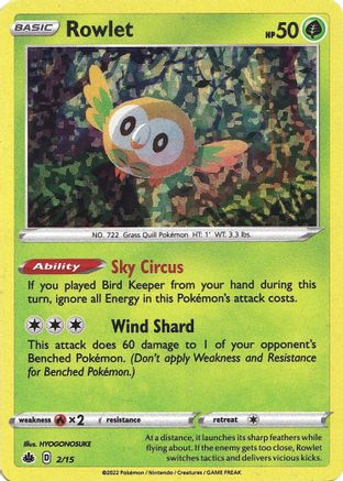 Rowlet 2/15 Holofoil [Promos: McDonalds Promos 2022] Pokemon Single Pokémon