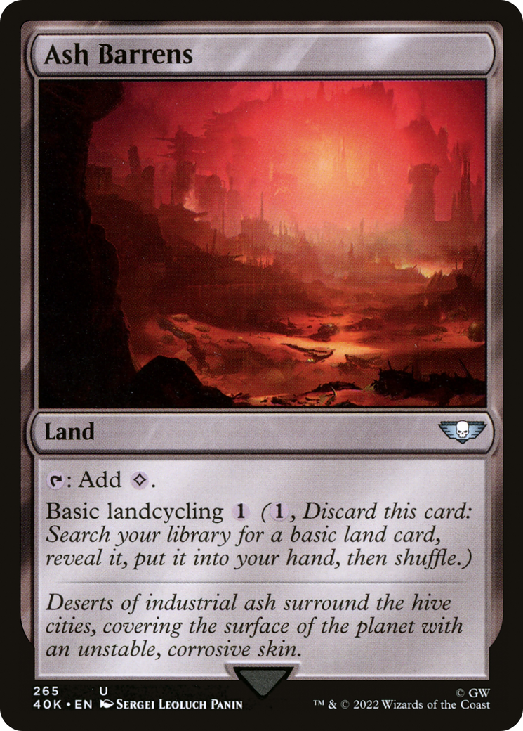 Ash Barrens (40K-265) [Warhammer 40,000 Commander] MTG Single Wizards of the Coast