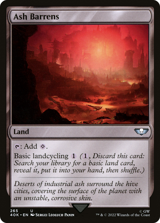 Ash Barrens (40K-265) [Warhammer 40,000 Commander] MTG Single Wizards of the Coast