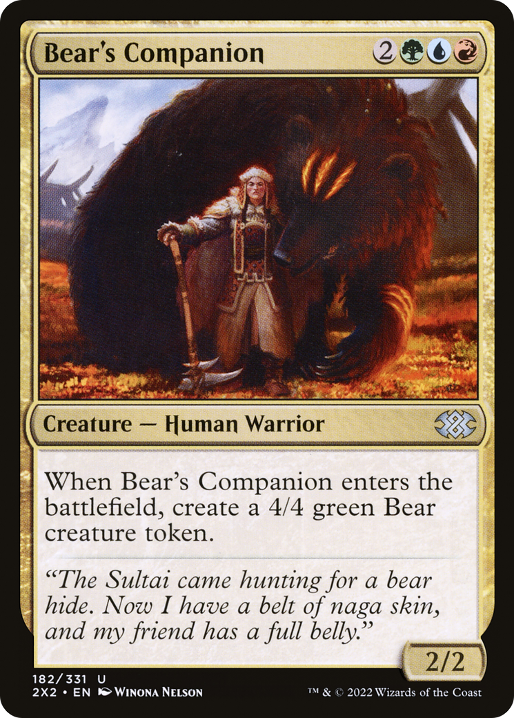 Bear's Companion (2X2-182) [Double Masters 2022] Foil MTG Single Wizards of the Coast