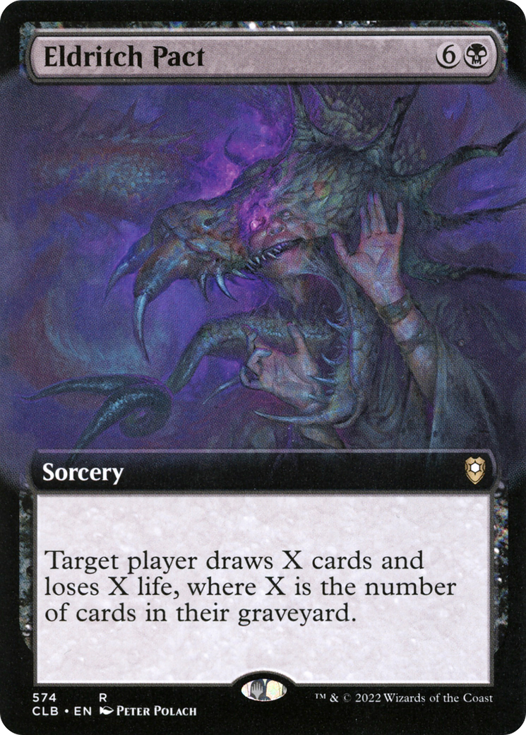 Eldritch Pact (CLB-574) [Commander Legends: Battle for Baldur's Gate] (Extended Art) Foil MTG Single Wizards of the Coast