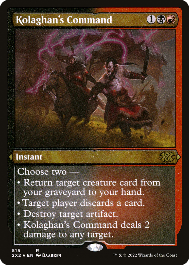 Kolaghan's Command (Foil Etched) (2X2-515) [Double Masters 2022] Foil MTG Single Wizards of the Coast