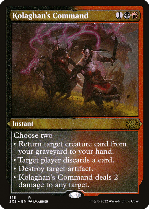Kolaghan's Command (Foil Etched) (2X2-515) [Double Masters 2022] Foil MTG Single Wizards of the Coast