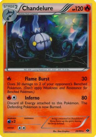 Chandelure - 20/99 (Cracked Ice Holo) () Holofoil [Misc: Blister Exclusives] Pokemon Single Pokémon