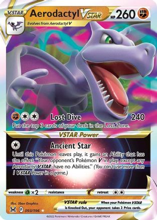 Aerodactyl VSTAR (93/196) Holofoil [SWSH: Lost Origin] Pokemon Single Pokémon