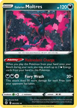 Galarian Moltres - 093/203 (Cosmos Holo) [Misc: Cards & Products] Pokemon Single Pokémon