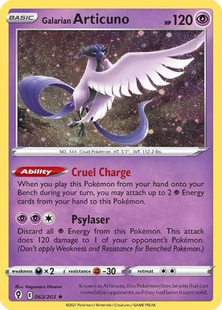 Galarian Articuno - 063/203 (Cosmos Holo) [Misc: Cards & Products] Pokemon Single Pokémon