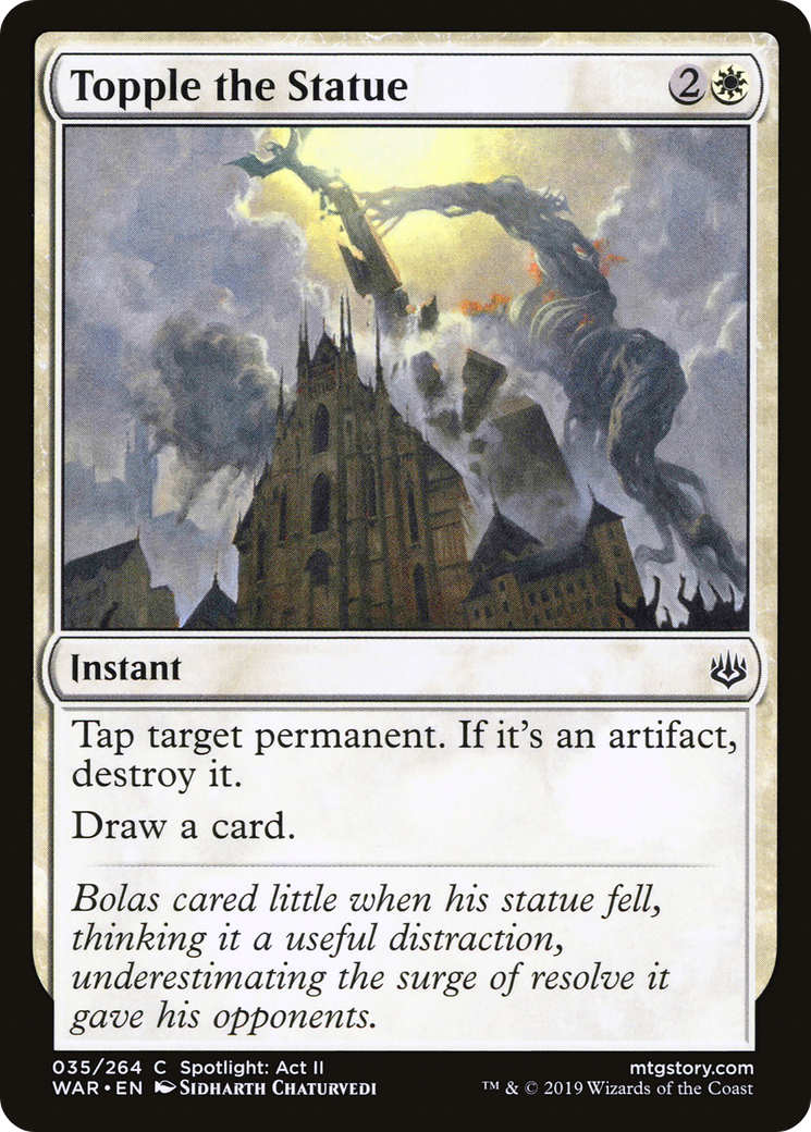 Topple the Statue (WAR-035) [War of the Spark] Foil MTG Single Wizards of the Coast