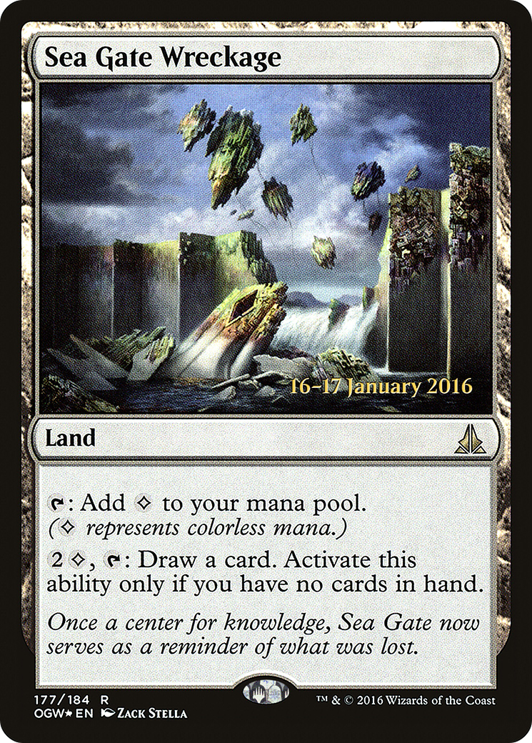 Sea Gate Wreckage (PRE-177) [Oath of the Gatewatch Promos] Foil MTG Single Wizards of the Coast