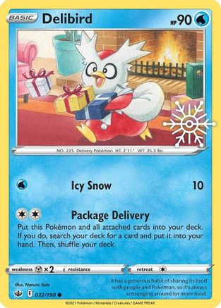 Delibird - 032/198 (Holiday Calendar) Holofoil [Misc: Cards & Products] Pokemon Single Pokémon
