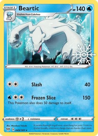 Beartic - 049/189 (Holiday Calendar) Holofoil [Misc: Cards & Products] Pokemon Single Pokémon