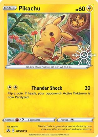Pikachu - SWSH153 (Holiday Calendar) (SWSH153/307) - [Promos: SWSH Promo Cards] Holofoil Pokemon Single Pokémon