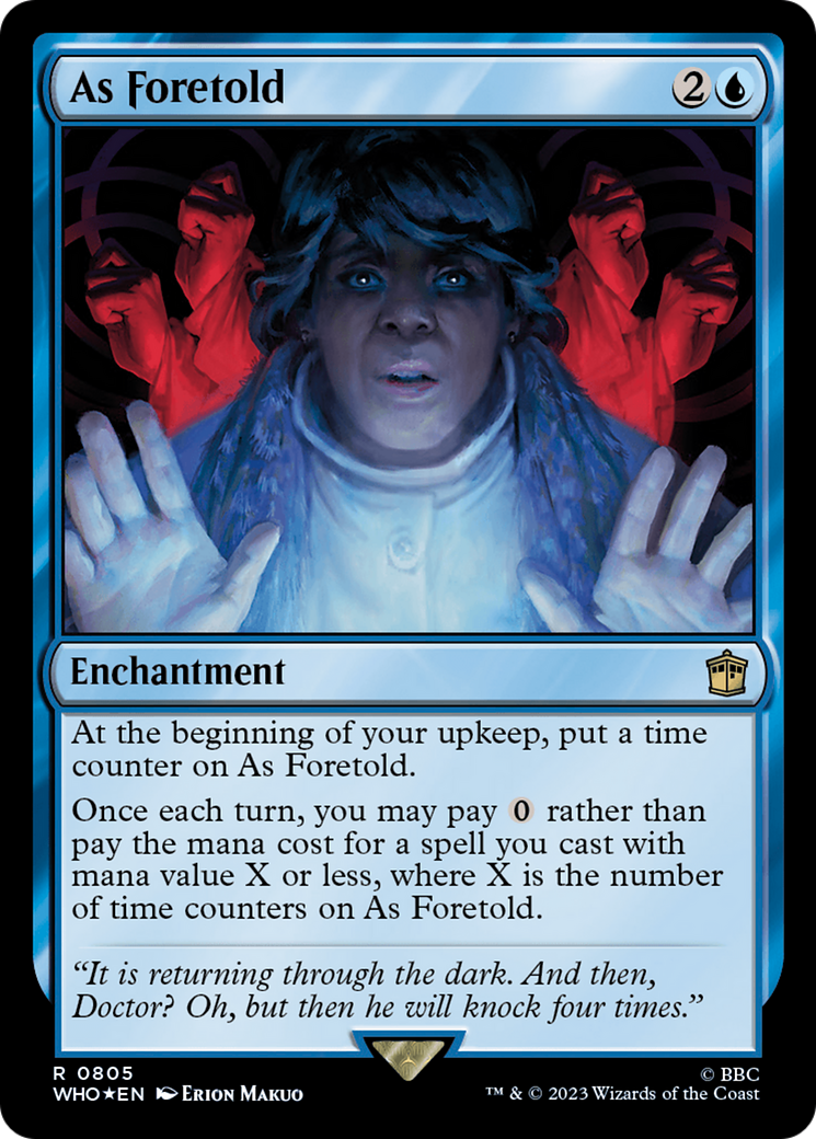 As Foretold (Surge Foil) (WHO-805) [Doctor Who] Foil MTG Single Wizards of the Coast