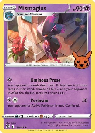 Mismagius (59) Holofoil [Misc: Trick or Trade BOOster Bundle] Pokemon Single Pokémon