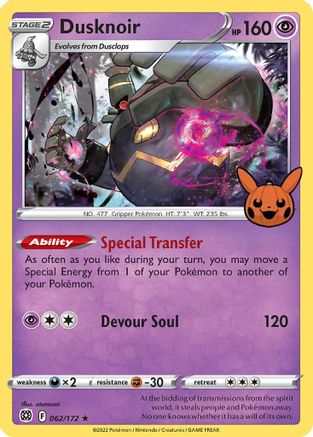 Dusknoir (62) Holofoil [Misc: Trick or Trade BOOster Bundle] Pokemon Single Pokémon