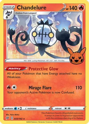 Chandelure (33) Holofoil [Misc: Trick or Trade BOOster Bundle] Pokemon Single Pokémon