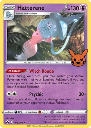 Hatterene (73) Holofoil [Misc: Trick or Trade BOOster Bundle] Pokemon Single Pokémon