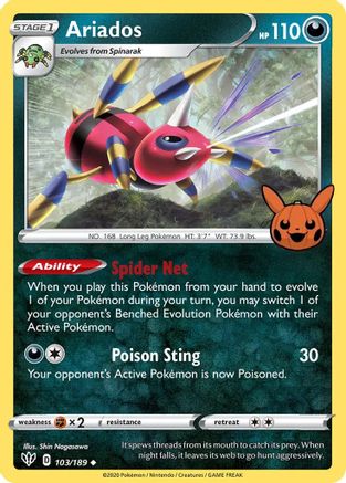Ariados (103) [Misc: Trick or Trade BOOster Bundle] Pokemon Single Pokémon