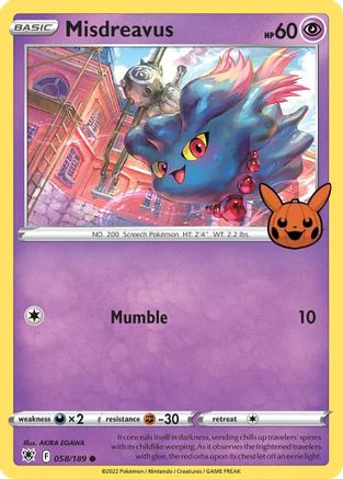 Misdreavus (58) [Misc: Trick or Trade BOOster Bundle] Pokemon Single Pokémon