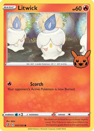 Litwick (31) [Misc: Trick or Trade BOOster Bundle] Pokemon Single Pokémon