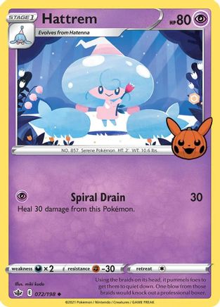 Hattrem (72) [Misc: Trick or Trade BOOster Bundle] Pokemon Single Pokémon