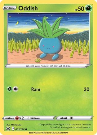Oddish (1/196) [SWSH: Lost Origin] Pokemon Single Pokémon