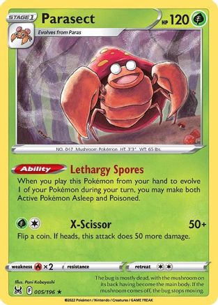 Parasect (5/196) [SWSH: Lost Origin] Pokemon Single Pokémon