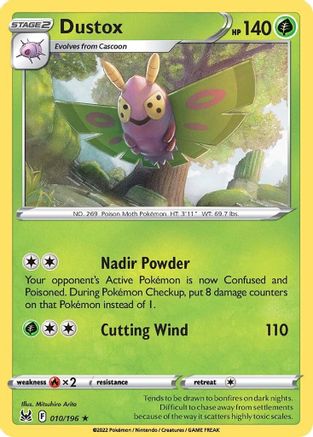 Dustox (10/196) Reverse Holofoil [SWSH: Lost Origin] Pokemon Single Pokémon