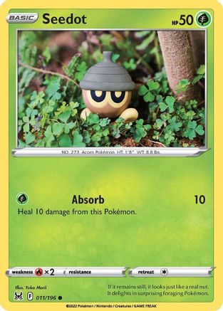 Seedot (11/196) Reverse Holofoil [SWSH: Lost Origin] Pokemon Single Pokémon