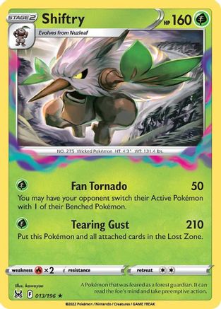 Shiftry (13/196) Holofoil [SWSH11 Lost Origin] Pokemon Single Pokémon
