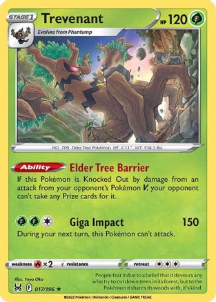 Trevenant (17/196) Holofoil [SWSH: Lost Origin] Pokemon Single Pokémon