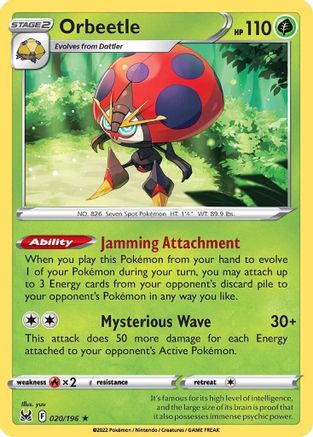 Orbeetle (20/196) Holofoil [SWSH: Lost Origin] Pokemon Single Pokémon